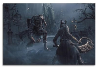 Quem Bloodborne Game Poster, dekoratives Gemälde, Leinwand, Wandposter und Kunstdruck, modernes Familienschlafzimmer-Dekor-Poster, 20 x 30 cm