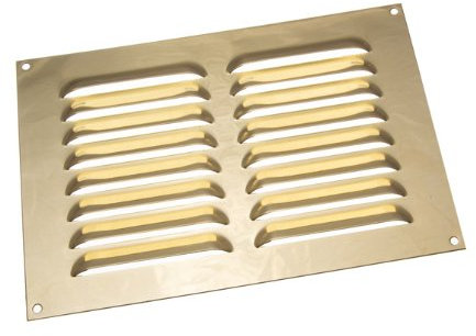 Griglia di ventilazione in ottone lucido, 10,2 x 22,7 x 15,2 cm
