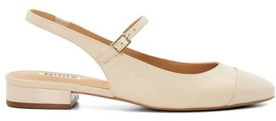 Dune London Ladies Hayes Slingback Mary Janes Size UK 6 Flat Heel Ballet Pumps Ecru