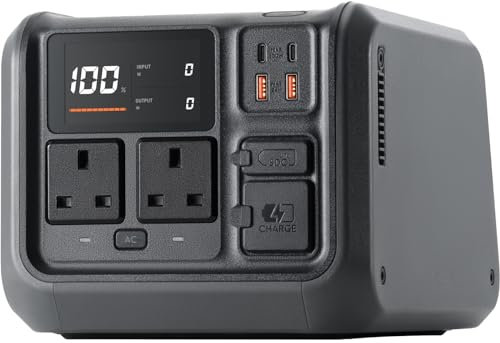 DJI Power 500 Portable Power Station, 512Wh LFP (LiFePO4) Battery, 70-Minute Fast Charging, 1000W Max Output, Power Generator for Home, Camping & RVs, Off-grid, Power Outage