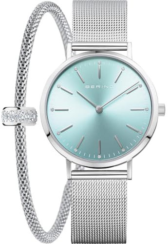 Bering Classic Collection Damen-Quarzuhr Edelstahl Saphirglas 14134-005-GWP