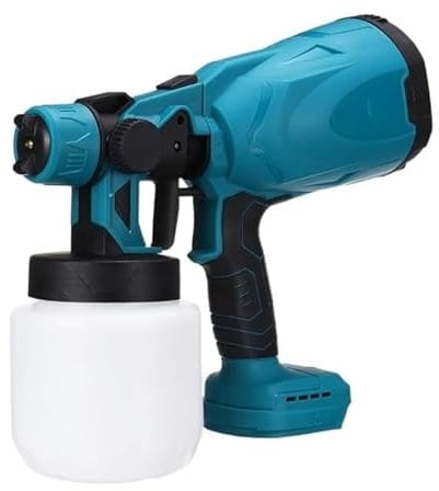 21 SHOP® Pistola spray a spruzzo elettrica a 2 batteria da 48V vernice pittura 800 ml verniciatura verniciatore COLORE CASUALE