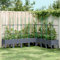 qohoio Jardinière avec Treillis Gris 200x160x142,5 cm PP Jardiniere sur Pieds,Bac avec Treillis,Jardiniere Terrasse