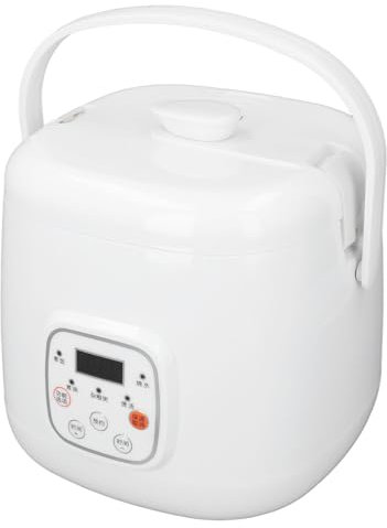 Olla Arrocera Pequeña de 24 V, Mini Olla Arrocera Antiadherente con Bandeja de Vapor, Olla Arrocera de Viaje Portátil de 2 L para Camión, Cocinar, Calentar y Mantener Caliente