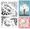 GLOBLELAND Transparente Stempel Mit Silhouetten von Weinreben Und Ecken, Pflanzen Und Blumensilhouette, Silikon Stempelsiegel Für DIY Scrapbooking