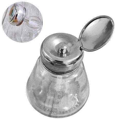 HONMEET Nail Polish Remover Bottle Pump Liquid Storage Ethyl Alcohol Isopropyl Alcohol Remover Pump Bottle for Nail Varnish Portable