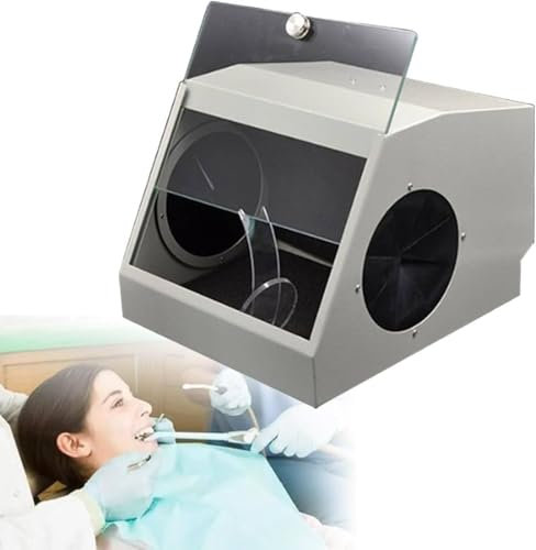 LMYYDES Dentallabor Staubbox Sandstrahlen Schutz Staubsammler Vakuum-StaubabsaugungLED Vakuum-Staubsammler Vakuum-Absaugbox