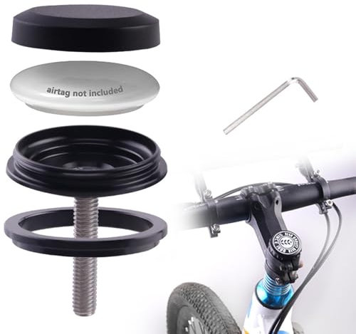 KOOLEVER Airtag Fahrrad Halterung, Versteckte wasserdichte AirTag Fahrradhalterung, Effektive Diebstahlsicherung für MTB-Bikes, Robuste Befestigung für Fahrrad-GPS-Zubehör