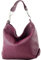 modamoda de T168 Damen Leder Schultertasche Henkeltasche Medium handmade in Italy, Farbe:Weinrot