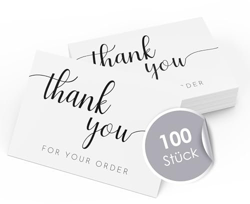 MAVANTO 100x Thank you for your order Karten - Hochwertige thank you cards für zufriedene Kunden