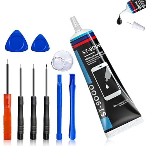 Colla Schermo Cellulare, Colla per Display Smartphone, colla Forte Attacca Tutto per l'Incollaggio di Schermi di Cellulari Tablet Notebook Fotocamere, ecc, 110ML (Nero)