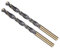 METALLIXITY Drill Bit (6.5mm) 2pcs, 4341 High-Speed Steel Straight Shank 118° Black and Gold Finish for Copper Aluminum Wood Plastic Medium Hard Metal
