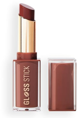 Revolution Pout Lip Gloss, Brillo Labial de Alta Cobertura con Ácido Hialurónico y Vitamina E, Vegano y Libre de Crueldad, 3g, Toffee Nude