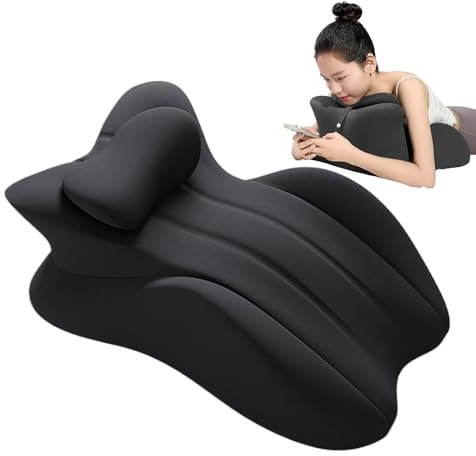 JINGLING Back Support Cushion Wedge - Foam Pillow for Side Sleep | Non Slip Raised Cushion with Washable Cover for Back, Legs and Knees in Bed