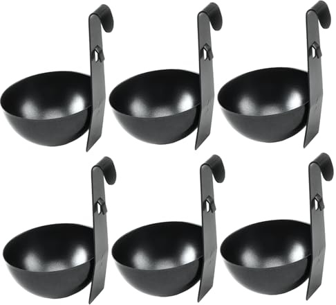 Cuociuova in camicia, tazze per cuocere uova in camicia metallo da appendere, 6 pezzi di utensili da cucina per cucinare facilmente le uova, padella per