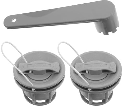 GARVALON TPU Schlauchboot Ventil Zahn Adapter und Schraubenschlüssel Auslaufsicheres Aufblasbares Luftventil für Kajak Schlauchboot und Angelboot Robust und Witterungsbeständig Schnelle
