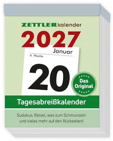 Trötsch Tagesabreißkalender 2027 mit Rückseitentexten