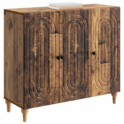 vidaXL Sideboard Altholz 89 x 34,5 x 80 cm Holzwerkstoff, Wohnzimmer, moderner Schrank, stylische Aufbewahrung, rechteckiges Design, praktische Organizer für Dein Zuhause