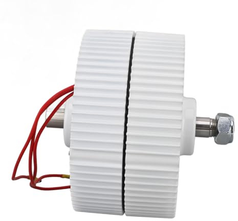 BAFOVY Generatore a Doppio Albero da 48 V, Generatore Sincrono a Magneti Permanenti Trifase, Uscita CA in Lega di Alluminio, Lubrificazione a Grasso, Design Compatto per Turbine Eoliche Verticali o