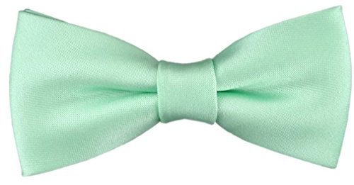 TigerTie - Kleinkinder Baby Fliege in mint mit Gummizug 29 bis 40 cm Halsumfang verstellbar + Aufbewahrungsbox
