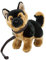 Teddys Rothenburg Kuscheltier Schäferhund mit Leine stehend braun/schwarz 23 cm Plüschschäferhund