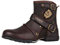 OSSTONE Chukka Stivali Cowboy Biker Boots Maschio Mens motociclo Botas cerniera su in Pelle Vitello Western retrò stile Uomo Caviglia Stivaletti Boots OS-5008-1-N，marrone，US8.5