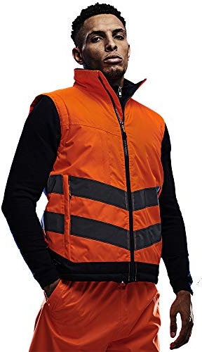 Regatta TRA840 5LV90 Professional Hi-Vis Body warmer, Orange/Navy, XXL