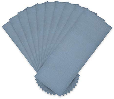 sourcing map 10Pcs Sec Humide Imperméable Papier Verre Assortment 3.6 Pouce x 9 Pouce Abrasif Papier Feuilles pour Bois Meubles Métal Automobile Polissage Bleu 8000 Grains