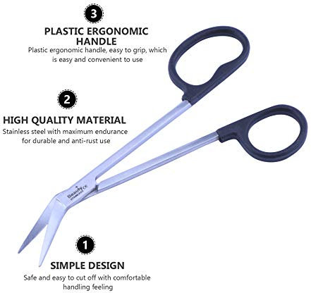 Extra Long Thick Toe Nail Scissors Clippers Cutters Chiropody Podiatry 7-Nail Scissors Men Women Elderly (Choose from 4 Color) (Black)