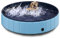 TOSANEO Hundepool Swimmingpool Pool Plantschbecken Badewanne Hundebadewanne Schwimmbecken für Hunde und Katzen platzsparend faltbar Blau Ø 120cm x H 30cm