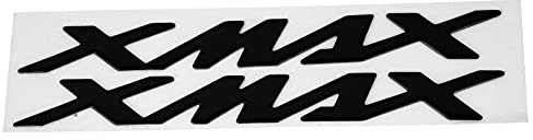 Adesivo moto, Qiilu Adesivo Moto, Coppia di Adesivi Emblema Moto Decalcomanie Tridimensionali per X‑MAX XMAX 125 250 400(nero)