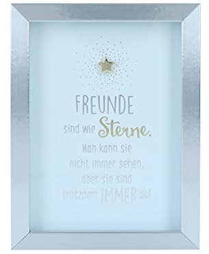 Depesche 11626-008 - Bilderrahmen mit Kompliment, kleiner Deko-Rahmen mit hübschem Spruch, ca. 12 x 9 x 1,9 cm, ideal als Geschenk oder kleine Aufmerksamkeit