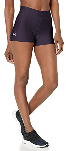 Under Armour Damen HeatGear Armour Mid Rise Shorty Shorts, (541) Tux Lila/Weiß, X-Groß