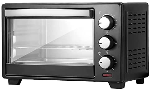 MNSSRN Chicken Wing Tart Pizza Small Oven, Compact Tabletop Design, Variable Temperature Control, 60 Minute Timer, Includes Pan, Grill & Tray Handles