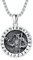 Wikinger Odin Kette 925 Sterling Silber Odin Anhänger Kette mit Raben Rund Amulett Kette Nordische Wikinger Schmuck für Herren Männer Frauen