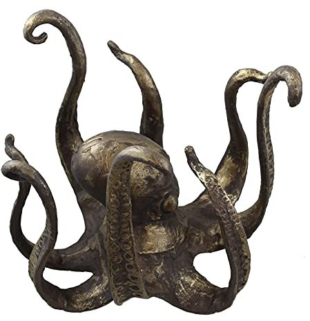 Mengmen Octopus Teetassenhalter Dekorative Harz Octopus Tischdekoration Statue Büro Dekoration