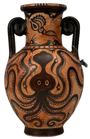 Octopus Vase Amphora Marine Style Minoan Pottery Knossos Museum Copy 20 cm