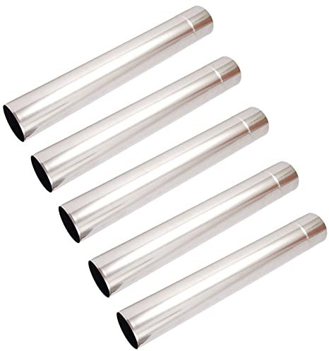 HpLive Edelstahl Rauchrohr Kaminaufsatz Ofenknie Ofenrohr Abgasrohre Rohr Kaminrohr, L 400 x Ø 60mm (5 Stück)