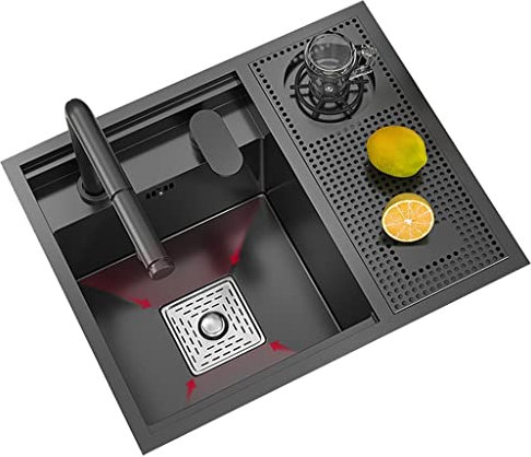 Impianti Lavello Da Cucina 55 * 45 Cm Lavello A Scomparsa In Acciaio Inox Lavello Bar Con Lavabicchieri Vasca Per Lavare Le Verdure Piccolo Slot Singolo Di RV cucina