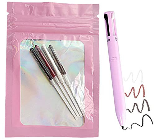 4-in-1 Makeup, Make Up Stift 4 In 1 - Eyeliner, Brauen, Lippenkonturenstift, Textmarker, 4 Color Multi-function Makeup Beauty Pencil, Wasserdichtes Make-up Stifte Set