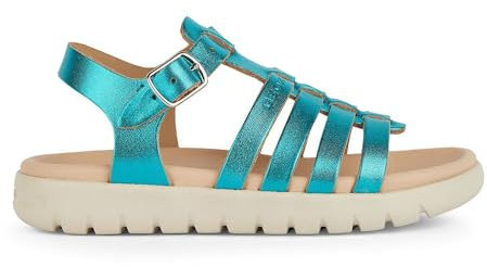 Geox Women's J Sandal Soleima Gir, verde esmeralda, 11 UK Child