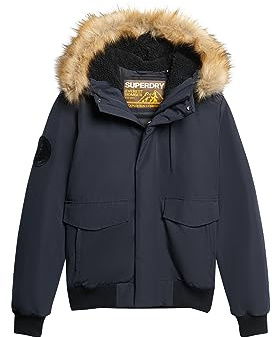 Superdry Herren Everest Bomber-Steppjacke mit Kapuze