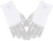 SKHAOVS Kommunionhandschuh Mädchen,Satin Handschuhe,Kreuzweg-Handschuhe weiß,Hochzeitskleid Perlstickerei Handschuhe,Gebetshandschuhe für Hochzeit Urlaub Feier Taufe Kommunion (Weiß)