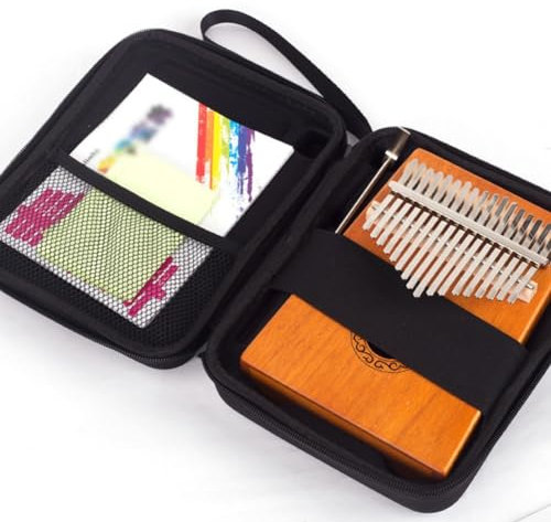 Kalimba Aufbewahrungskoffer, 17 Ton Kalimba Box, 21 Tasten Kalimba Fall, Daumen Klavier Tasche EVA Aufbewahrungsbox Wasserdichte Tragbare Teile