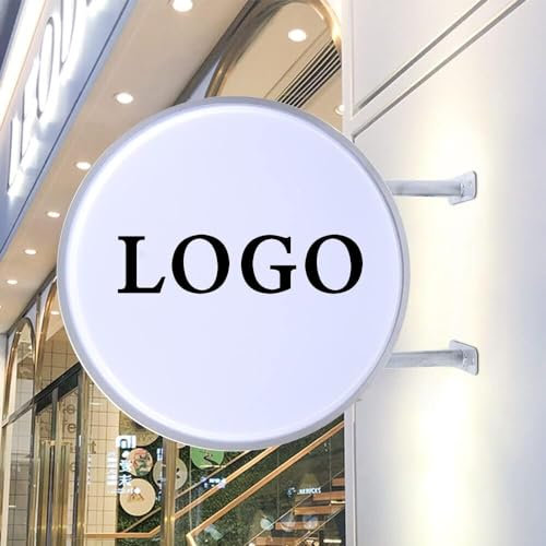 Panneau lumineux rond à LED de 50 cm - Étanche - Double face - Projection circulaire - Panneau lumineux lumineux lumineux