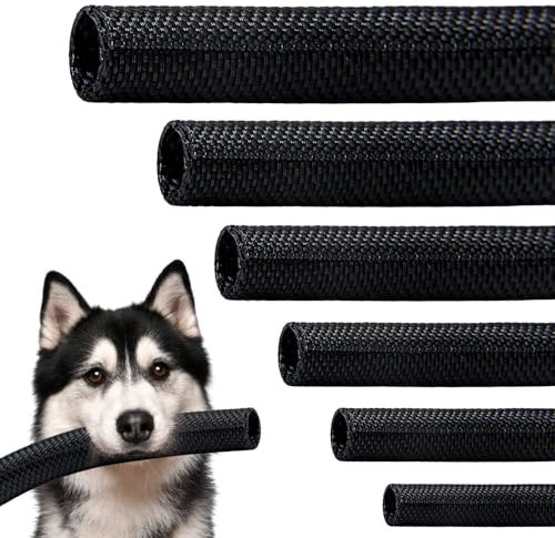 Split Braided Sleeve Cable Management Wire Loom Cord Covers for High-Temperature Automotive Harness and Home Cable Management, 25ft - 1 inch Self-Wrapping Tubing Cord Protector