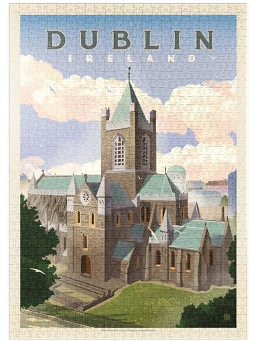 MyPuzzle Ireland: Dublin, Vintage Poster - Premium 1000 Teile Puzzle - MyPuzzle Sonderkollektion von Anderson Design Group