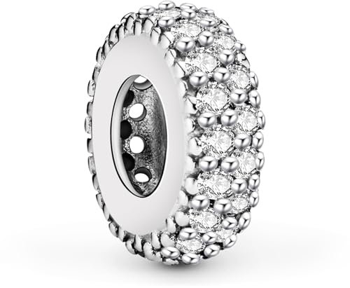 Ruaidhra Zirkon Charm Stopper - Charms Anhänger und Silber توجيهات yli Silber Armband - Bead Charms für Damen