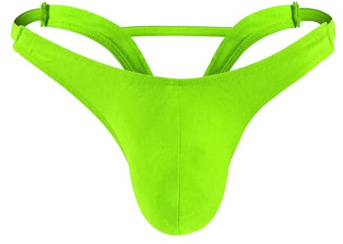JFAN Jockstrap String Homme sous-vêtements Douceur Slips Lingerie léger Slip Strings Taille Basse Respirant Thong
