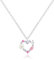 Mesovor Niedliche Gold Blumen Kette für Damen und Mädchen, 18 Karat Vergoldete Anhänger-Halskette mit Hübschen Bunten Blumenperlen für Partys und Hochzeiten (Silber-Liebe)